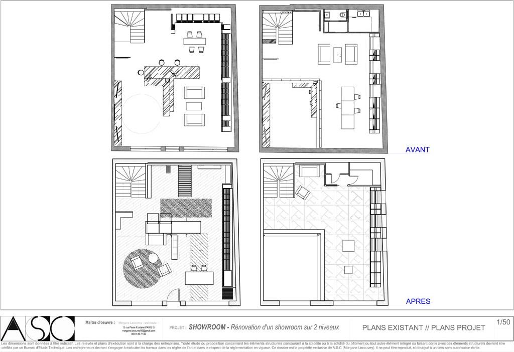 Avant travaux — Showroom Parisien