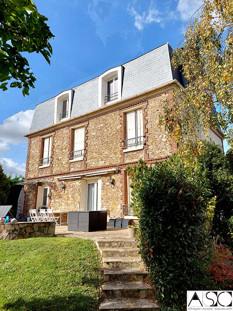Après travaux — Surélévation Mansart Maison