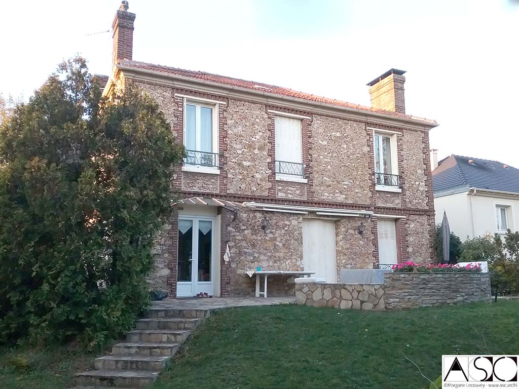 Avant travaux — Surélévation Mansart Maison